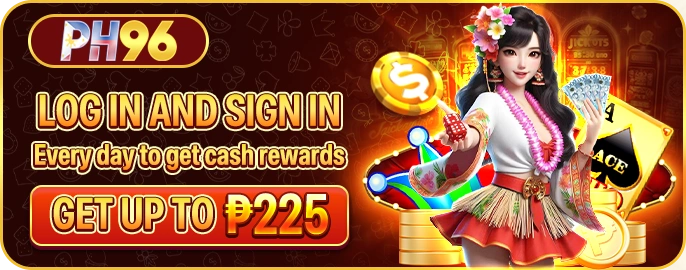 Promotional banner showing PH96 online casino bonuses and offers
